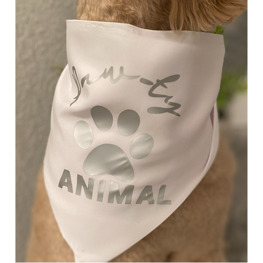 Paw-ty Animal White Dog Bandanna